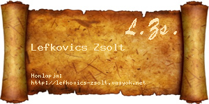 Lefkovics Zsolt névjegykártya